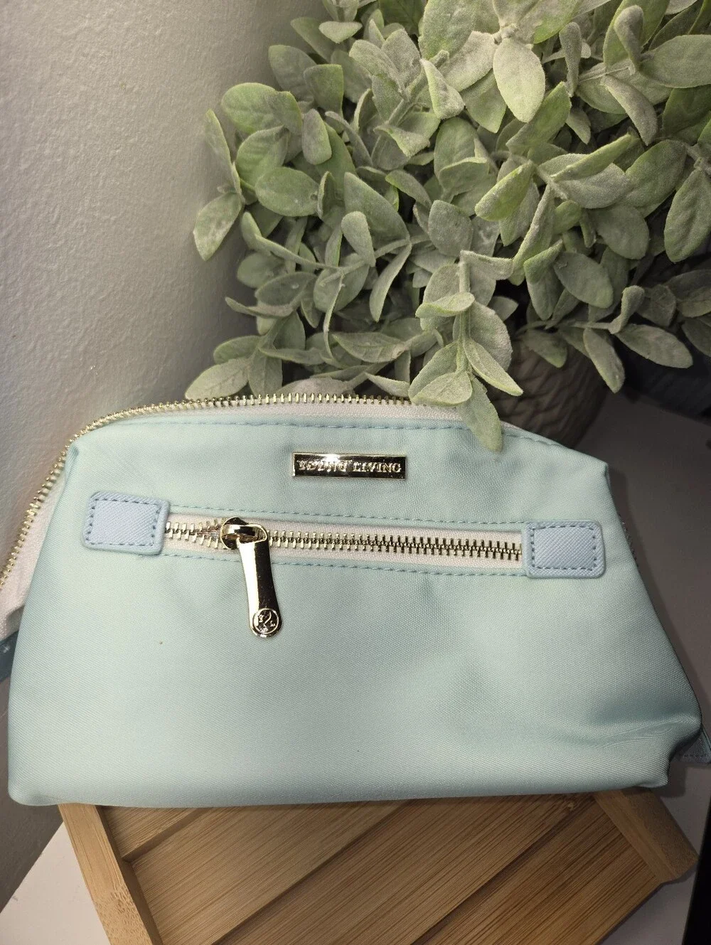 Young Living Light Blue Travel Cosmetic Pouch